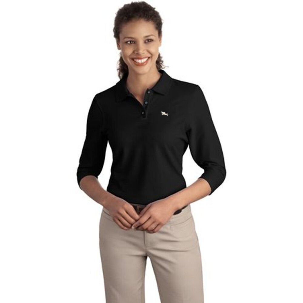 Burberry 3/4 Sleeve Polo Black Women XS‎
